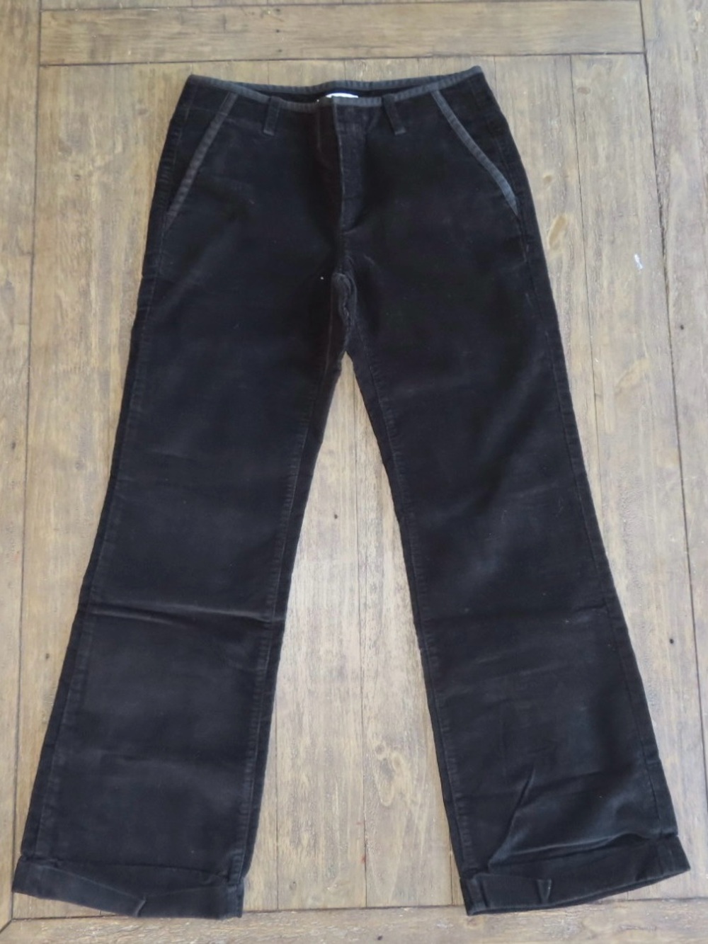 Banana Republic Black Corduroy Wide-Leg Jeans